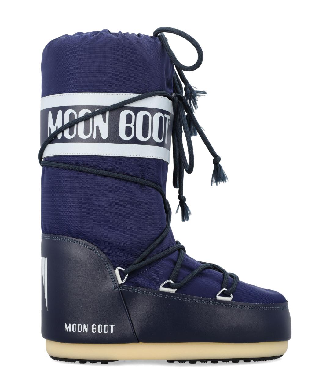 MOON BOOT Синие синтетические высокие ботинки, фото 5