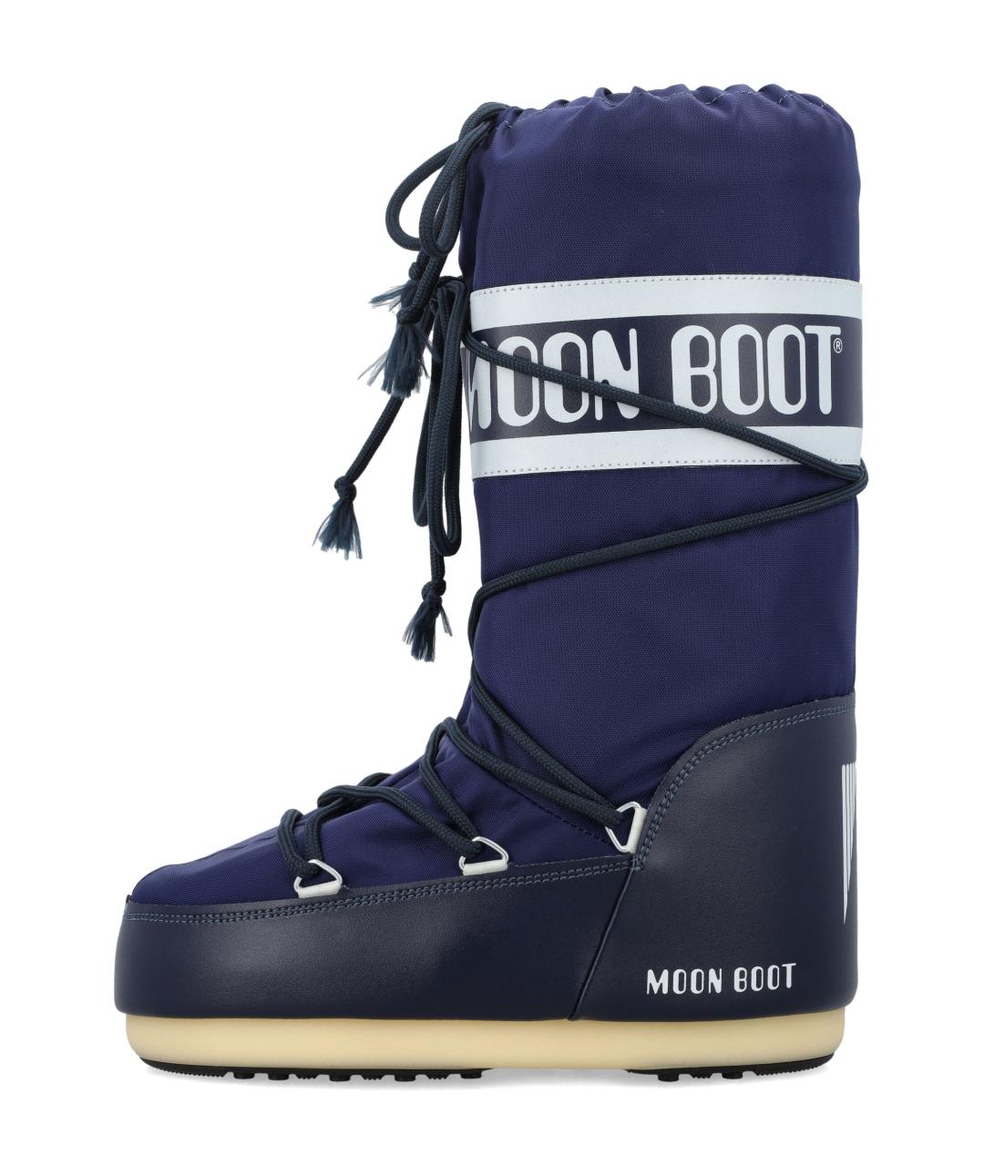MOON BOOT Синие синтетические высокие ботинки, фото 3