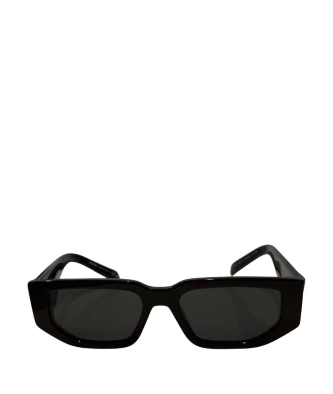 PRADA Черные пластиковые солнцезащитные очки, фото 1