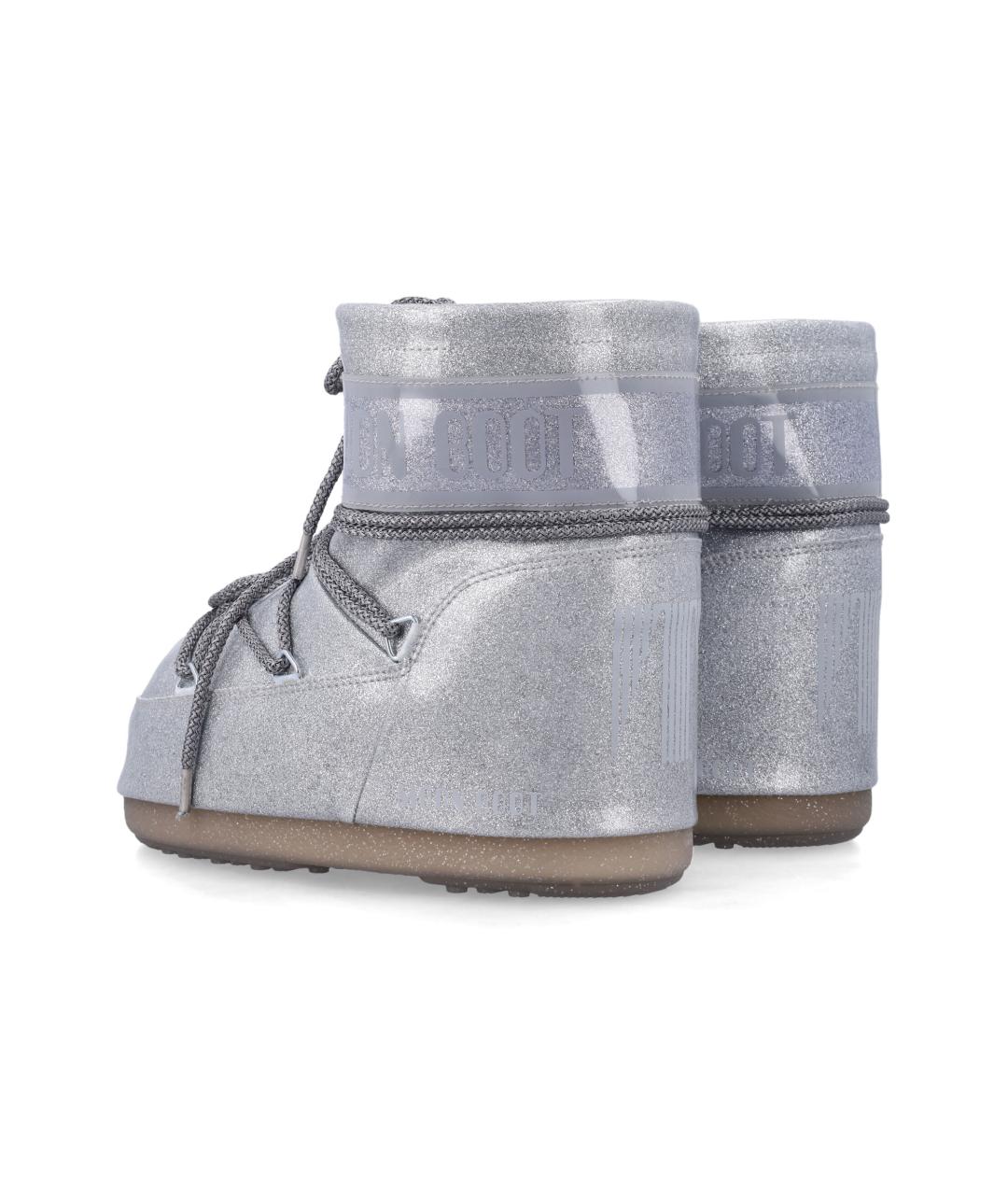 MOON BOOT Серебряные синтетические ботинки, фото 8