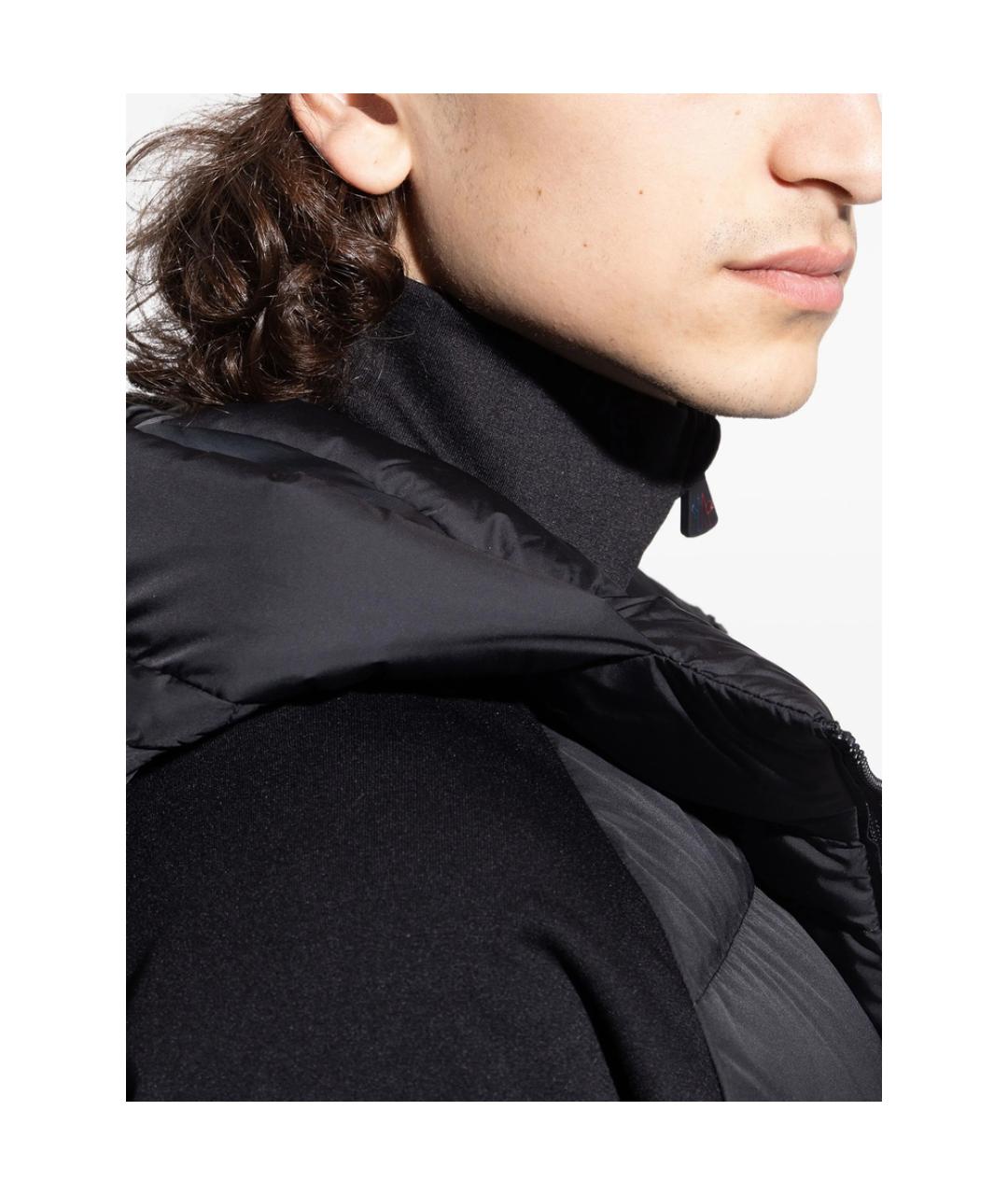 MONCLER GRENOBLE Черная шерстяная шапка, фото 2