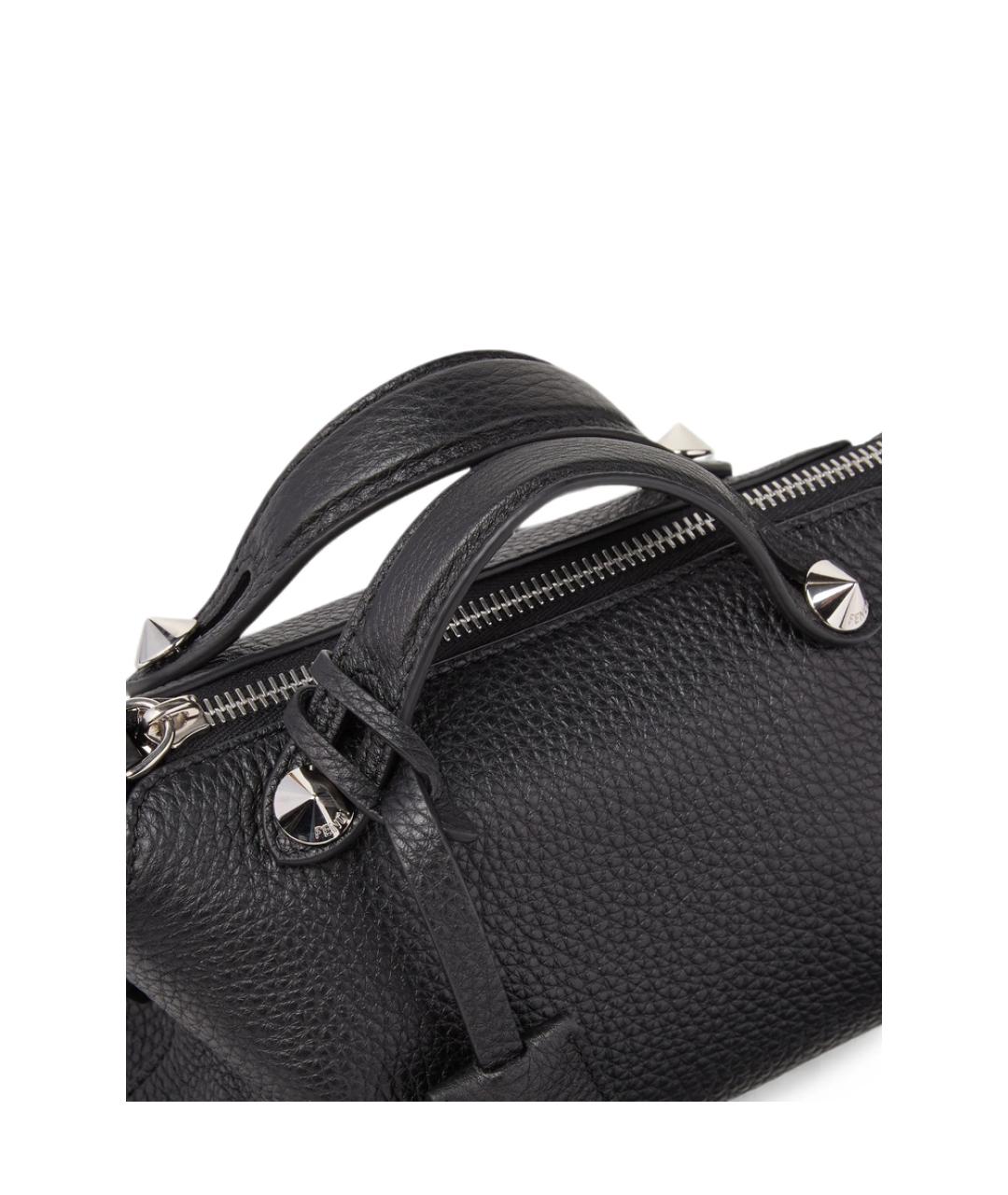 FENDI Черная кожаная сумка через плечо, фото 4