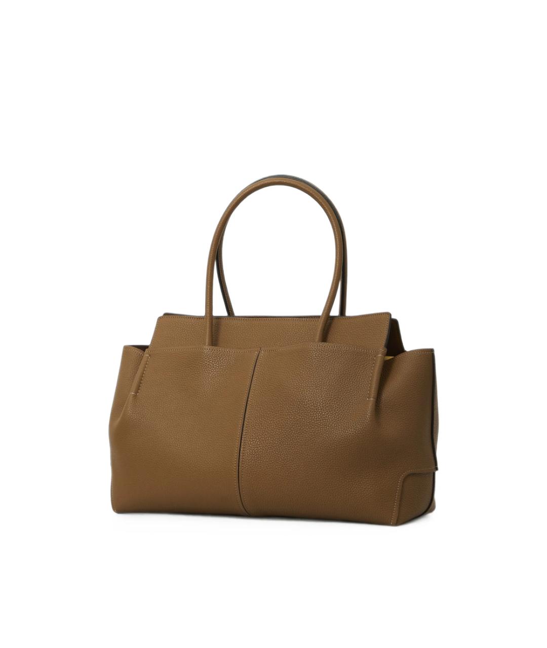 TOD'S Коричневая кожаная сумка тоут, фото 2