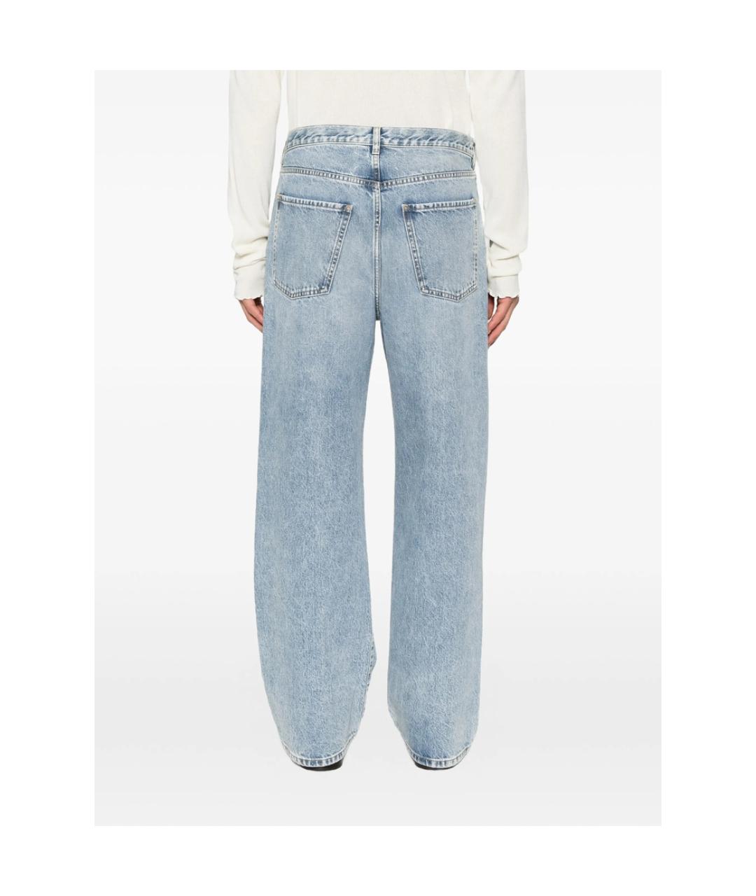 MAISON MARGIELA Синие хлопковые прямые джинсы, фото 5