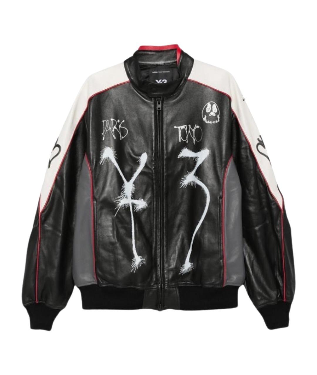 Y-3 Черная кожаная куртка, фото 1