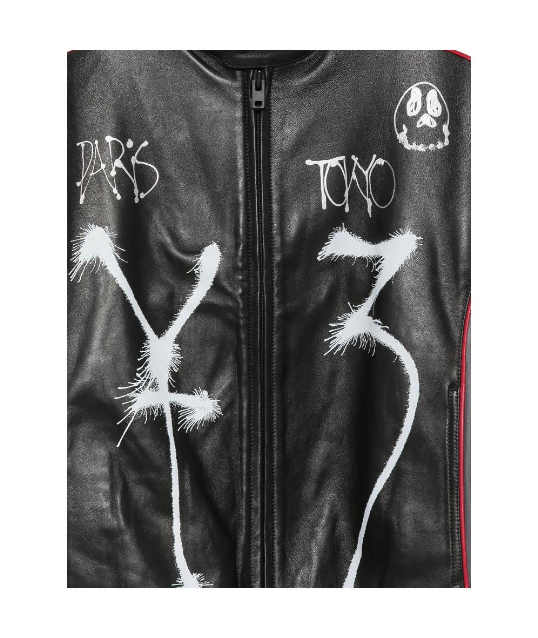 Y-3 Черная кожаная куртка, фото 2