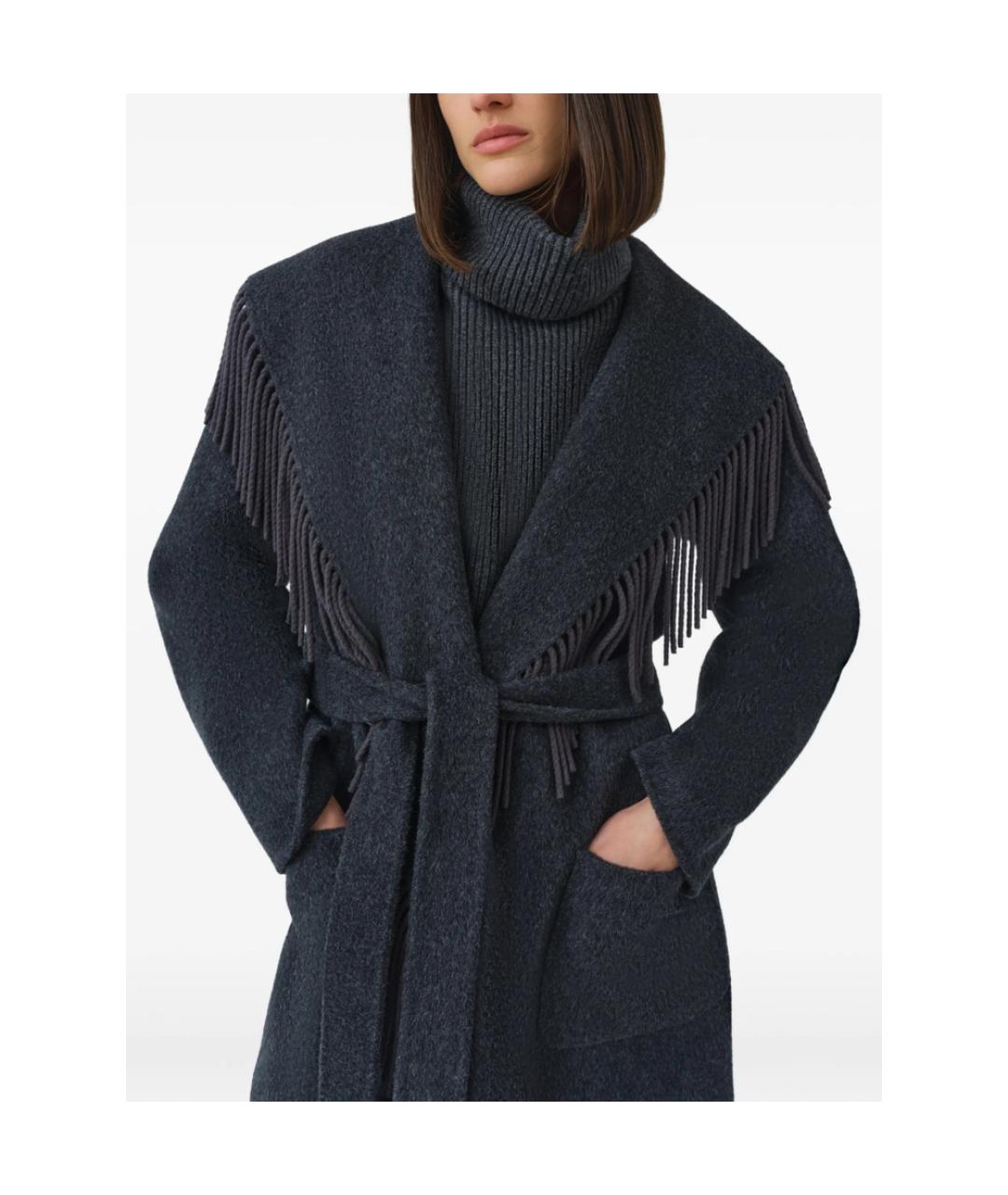 SIMKHAI Серое шерстяное пальто, фото 2