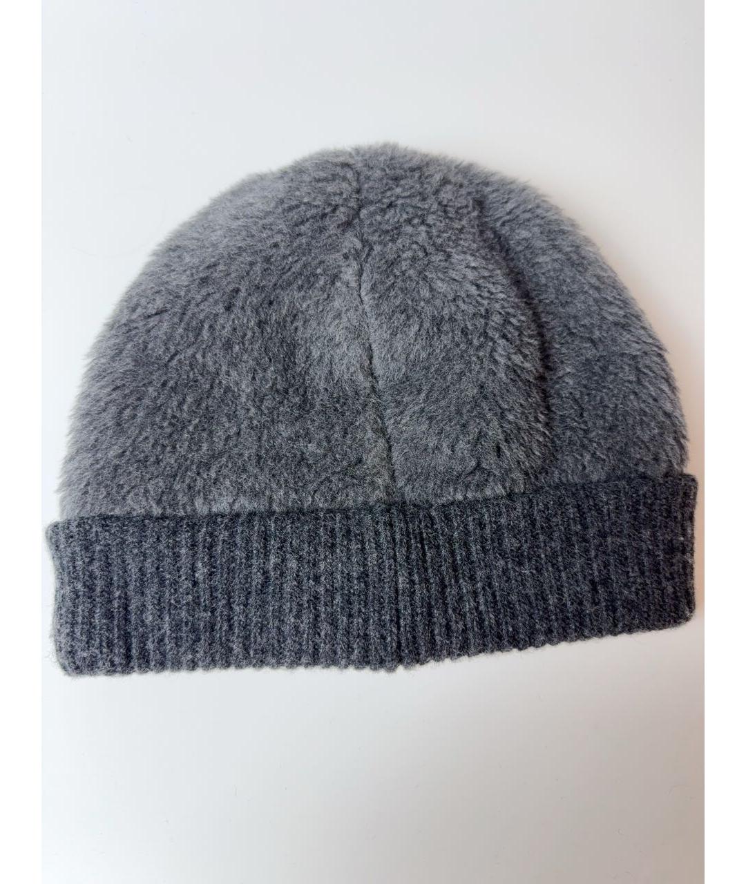 MAX MARA Серая шерстяная шапка, фото 3