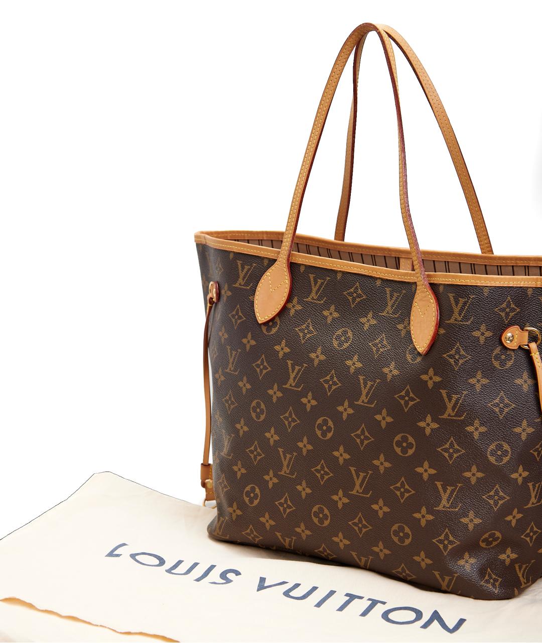 LOUIS VUITTON Коричневая сумка тоут из канвы, фото 6