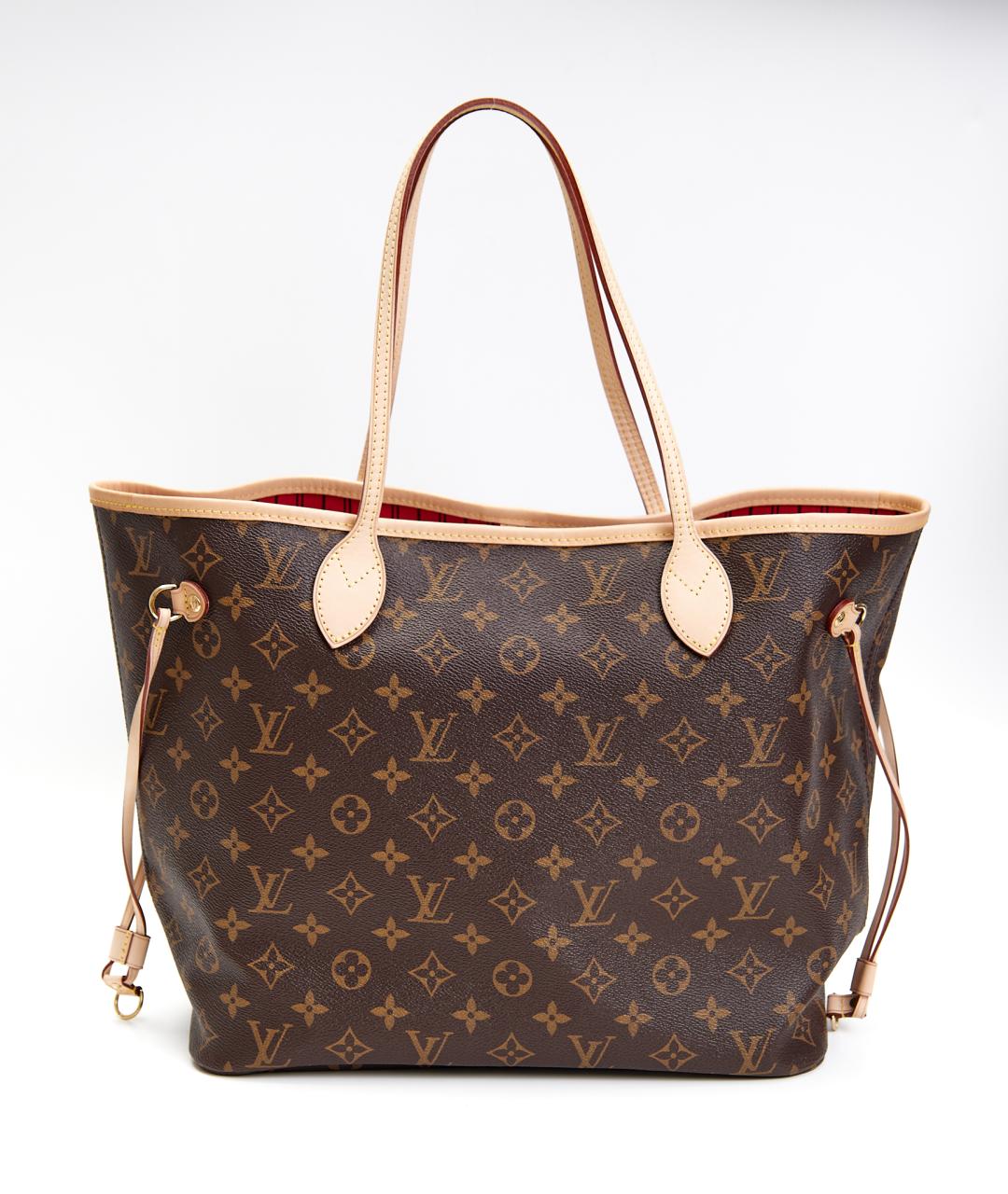 LOUIS VUITTON Коричневая сумка тоут из канвы, фото 3