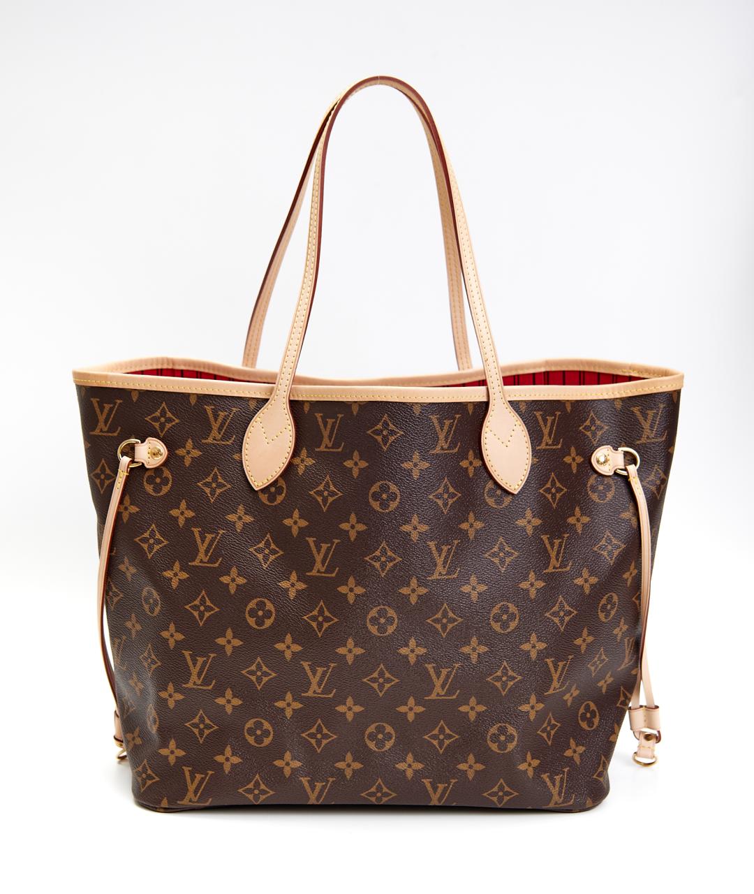LOUIS VUITTON Коричневая сумка тоут из канвы, фото 7