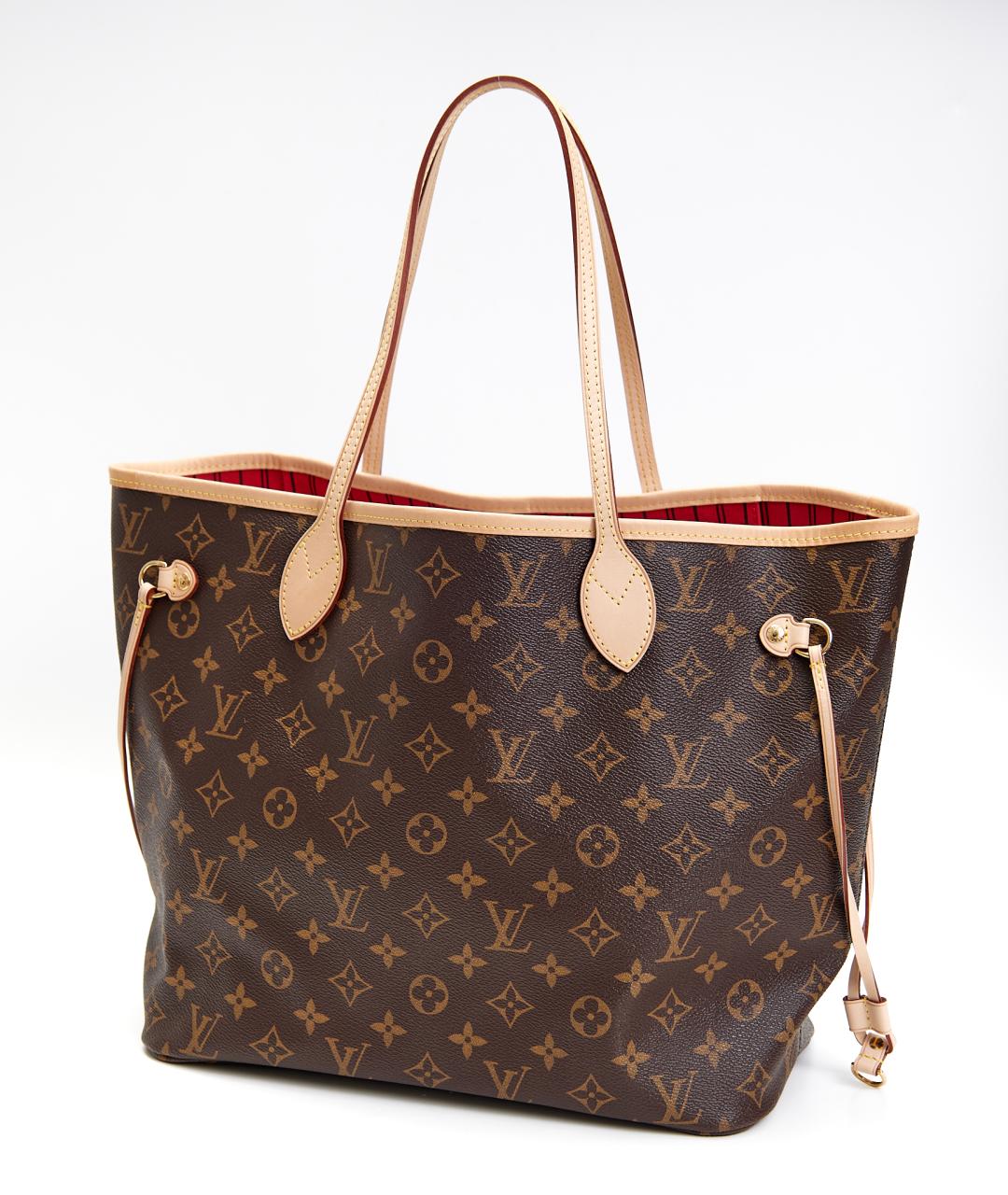 LOUIS VUITTON Коричневая сумка тоут из канвы, фото 2