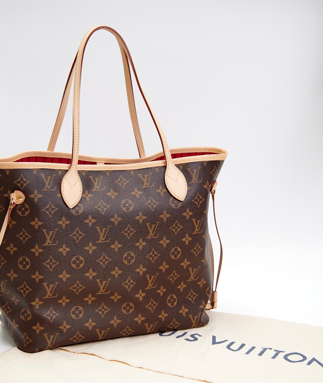 LOUIS VUITTON Коричневая сумка тоут из канвы, фото 4