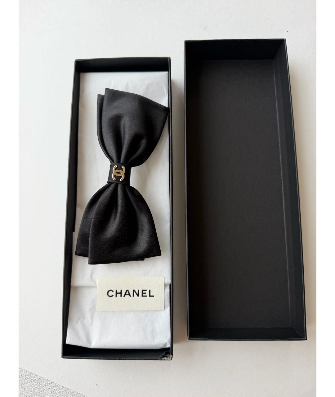 CHANEL Черная заколка, фото 5