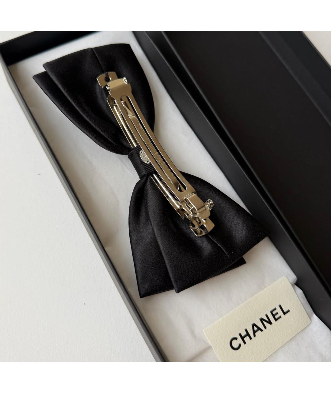 CHANEL Черная заколка, фото 4