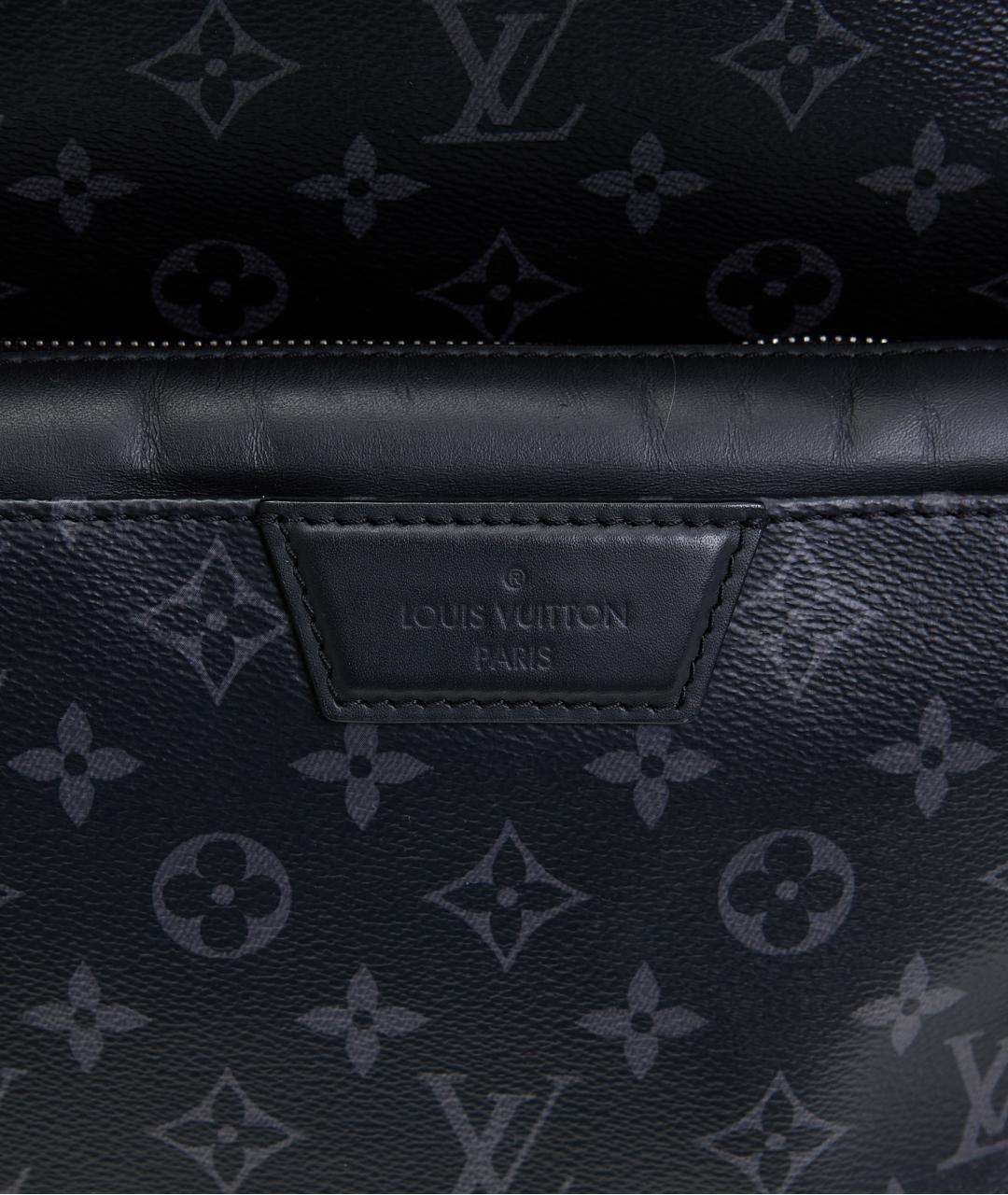 LOUIS VUITTON Черный кожаный рюкзак, фото 4