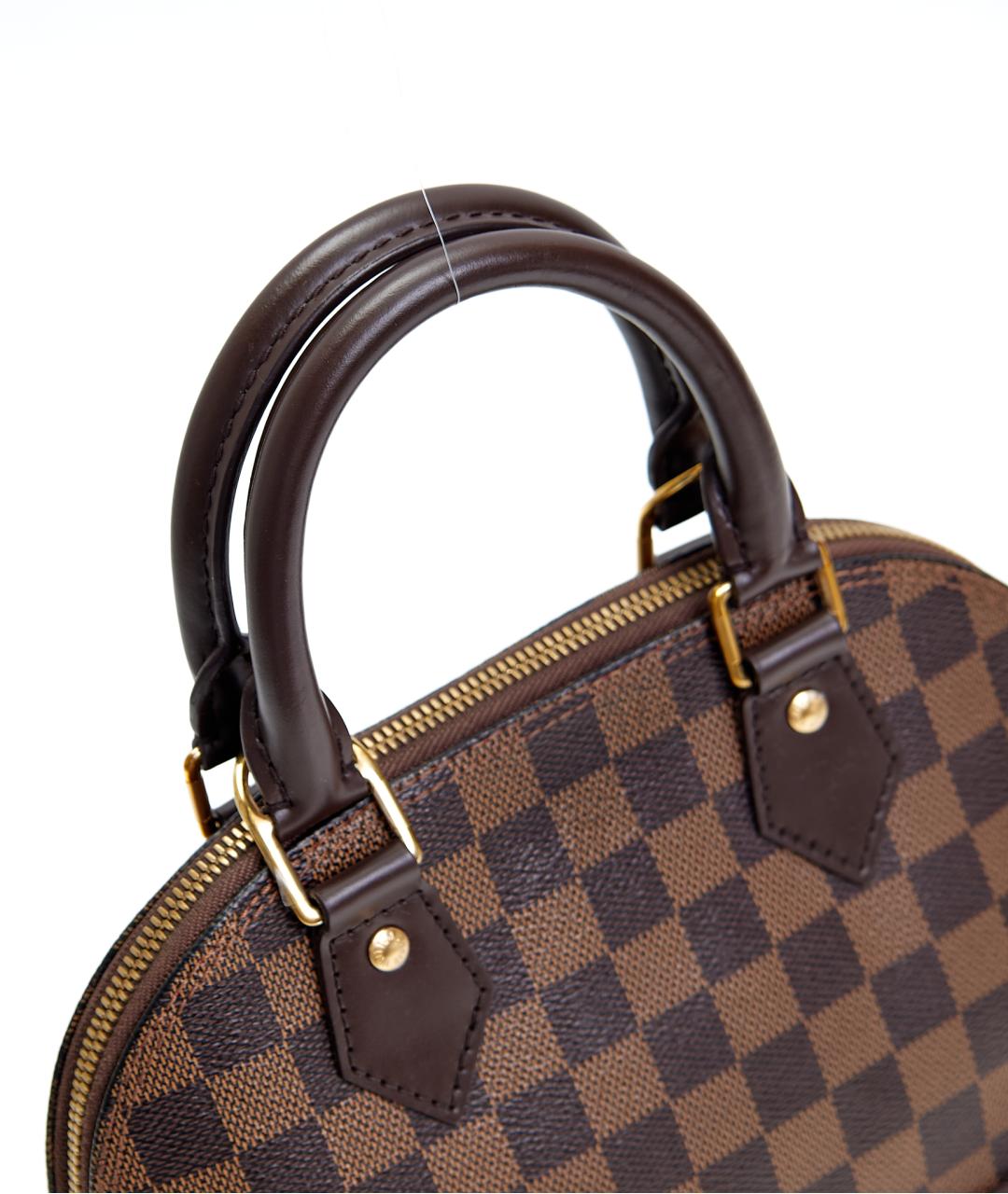 LOUIS VUITTON Коричневая сумка с короткими ручками из канвы, фото 4