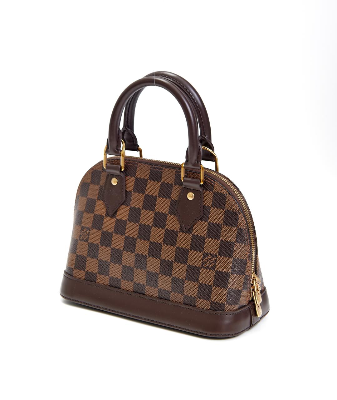 LOUIS VUITTON Коричневая сумка с короткими ручками из канвы, фото 2