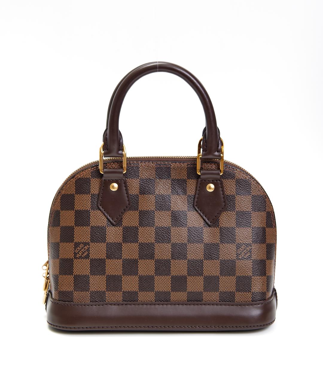 LOUIS VUITTON Коричневая сумка с короткими ручками из канвы, фото 3
