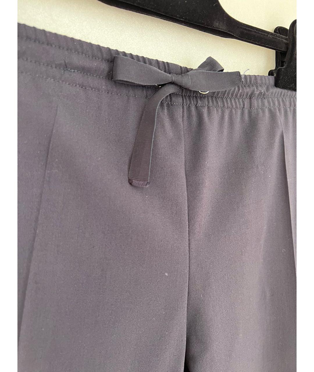 LES COPAINS Темно-синие шерстяные брюки узкие, фото 4