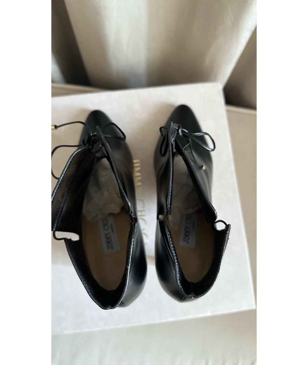 JIMMY CHOO Черные кожаные ботильоны, фото 3