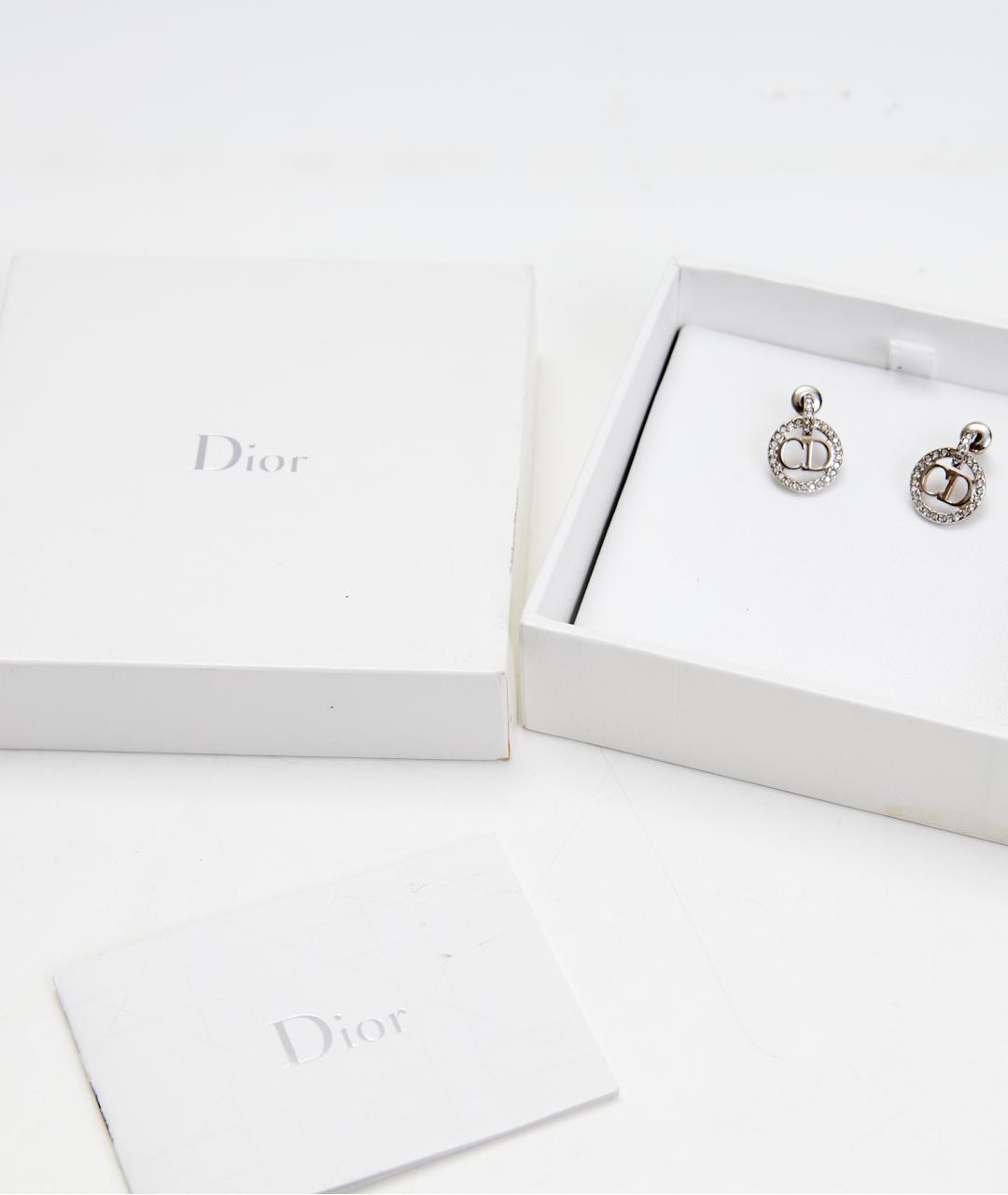 CHRISTIAN DIOR Серебряные металлические серьги, фото 2
