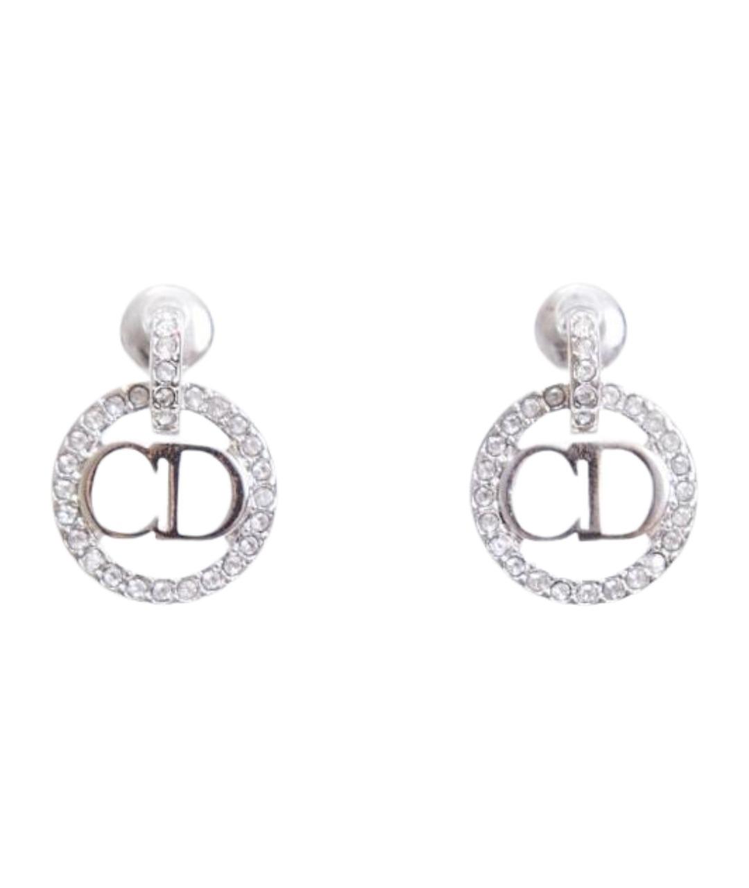 CHRISTIAN DIOR Серебряные металлические серьги, фото 1