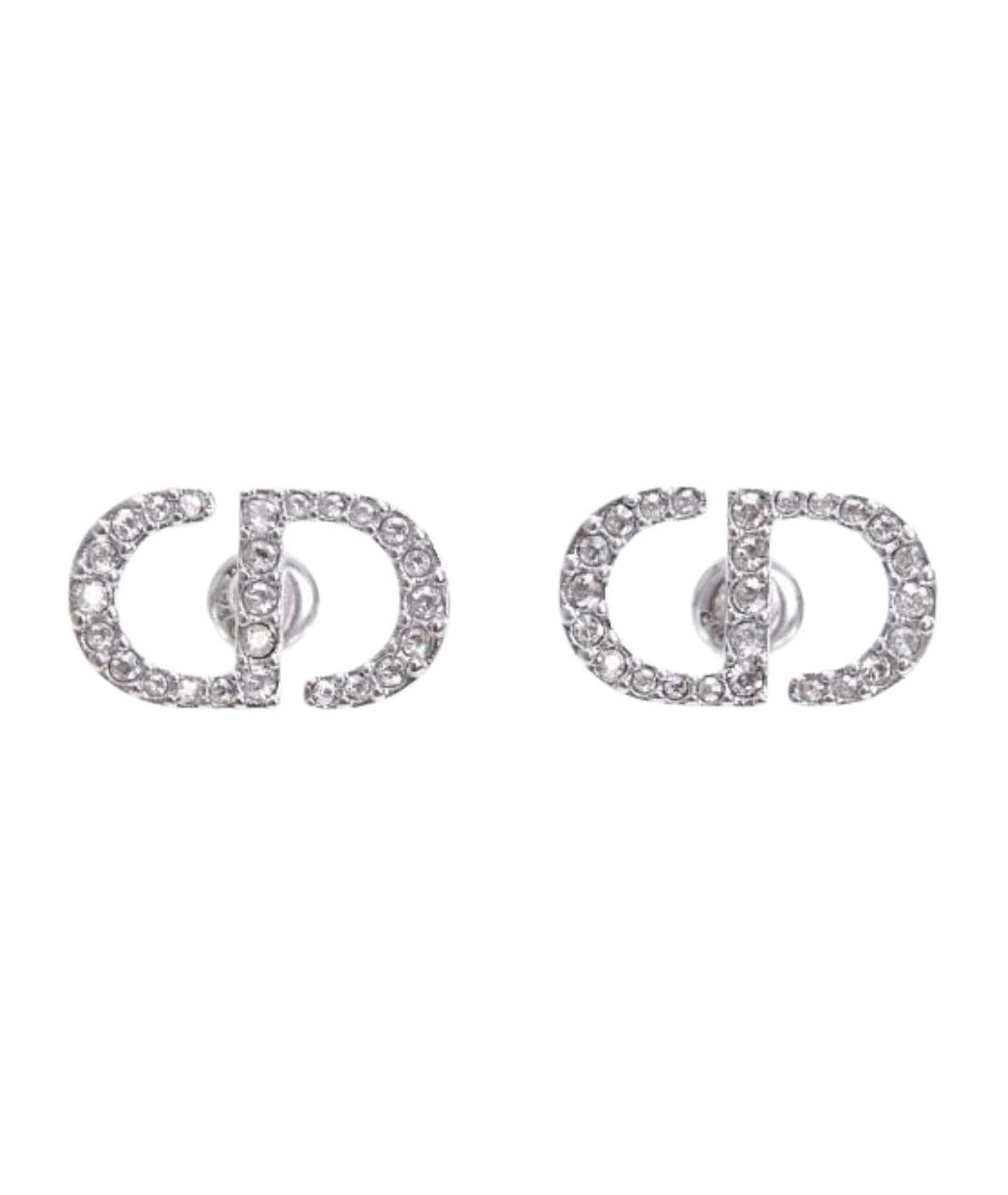 CHRISTIAN DIOR Серебряные металлические серьги, фото 1