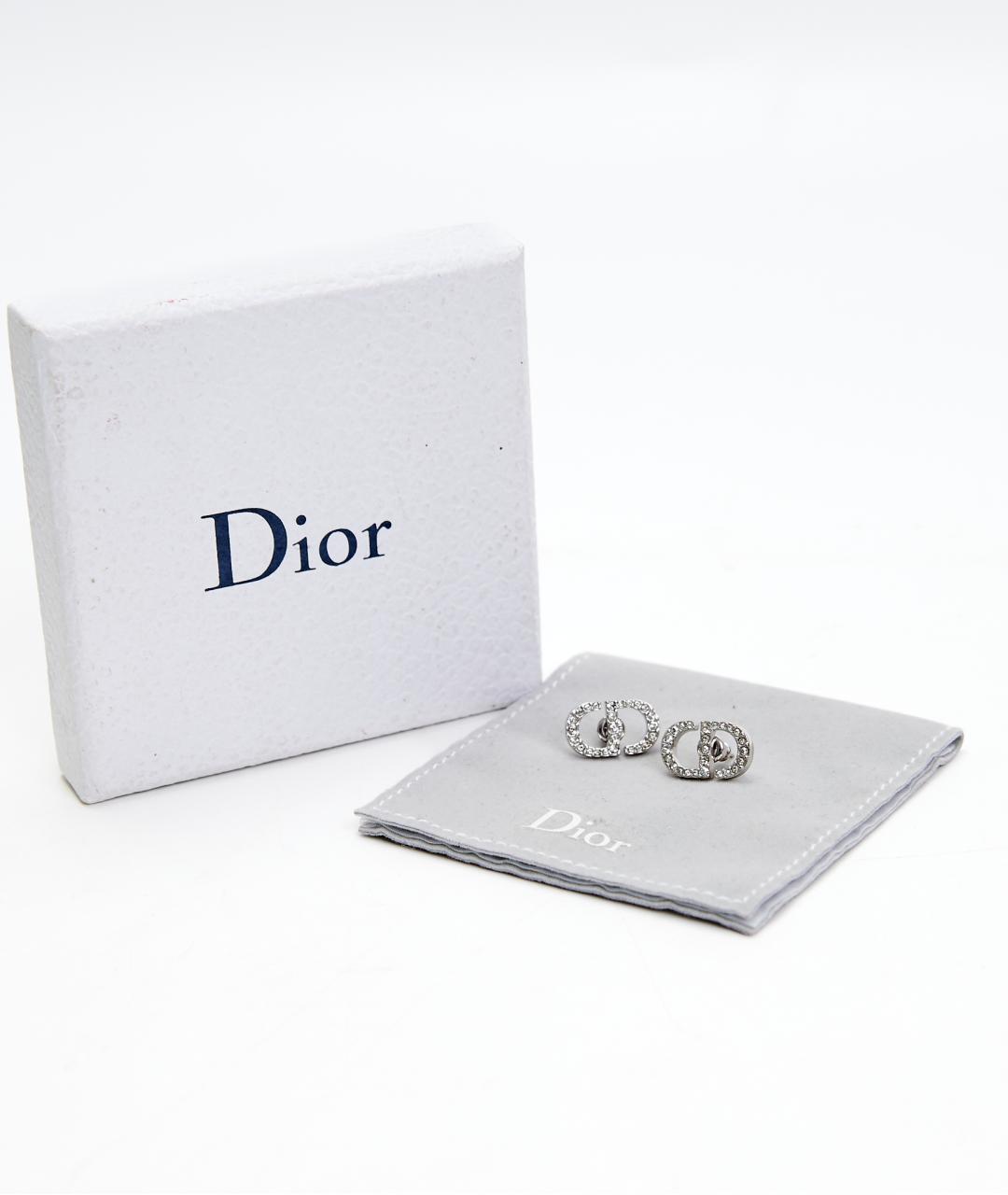 CHRISTIAN DIOR Серебряные металлические серьги, фото 2