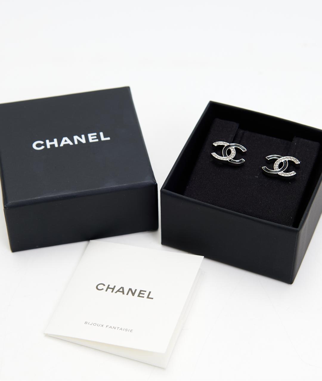 CHANEL Серебряные металлические серьги, фото 2