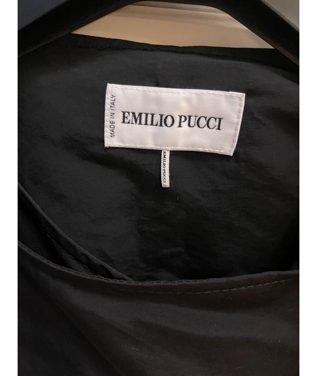 EMILIO PUCCI Черный полиамидовый тренч/плащ, фото 2