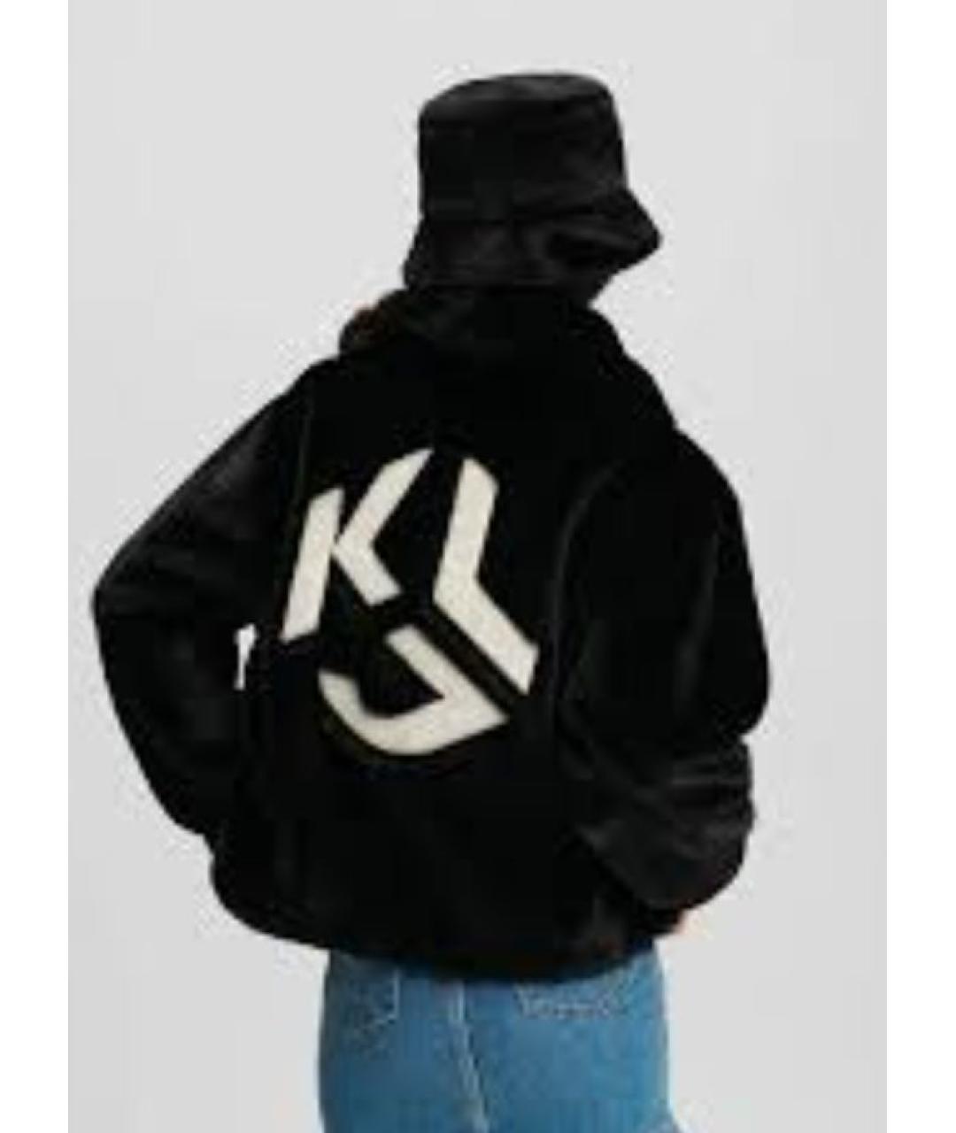 KARL LAGERFELD Черная шуба, фото 3
