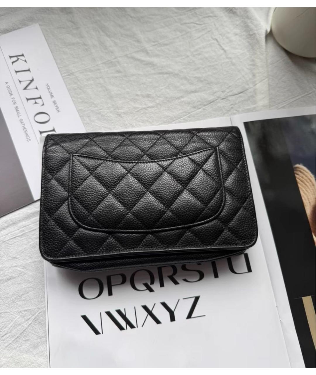 CHANEL Черная кожаная сумка через плечо, фото 4