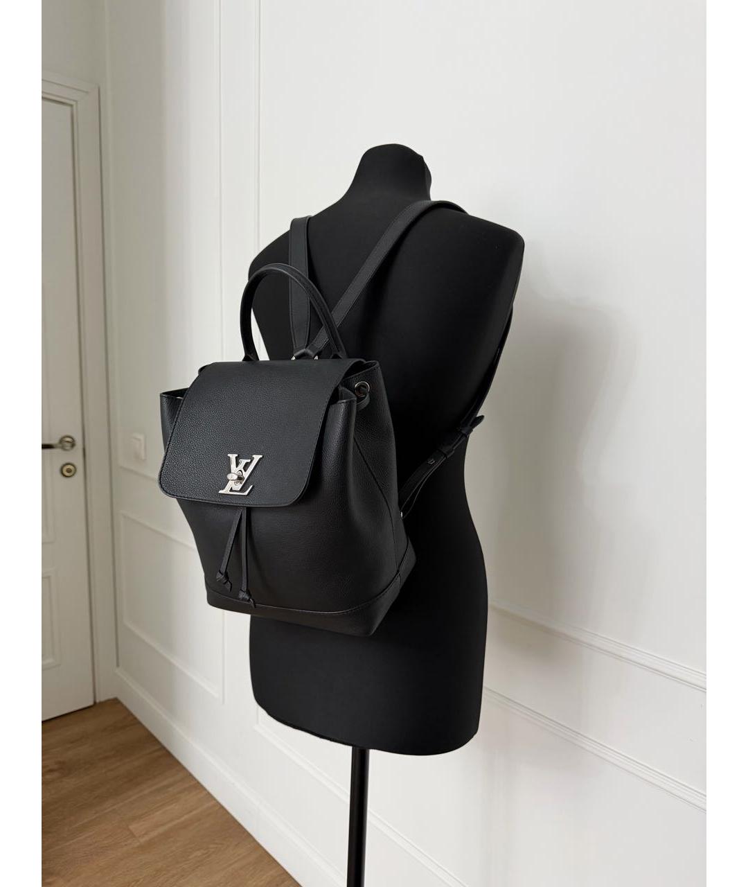LOUIS VUITTON Черный кожаный рюкзак, фото 8