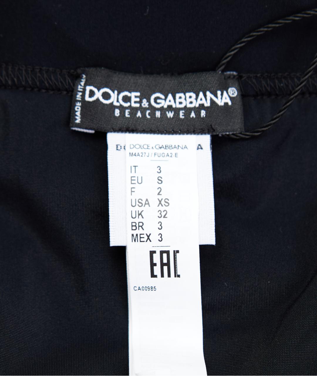 DOLCE&GABBANA Черные полиамидовые плавки, фото 3