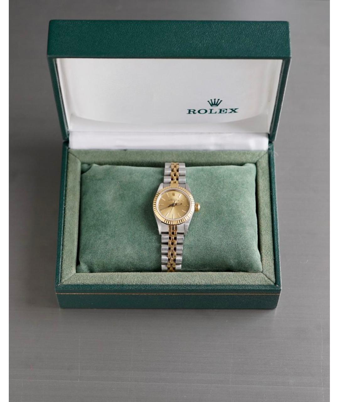 ROLEX Бежевые часы из желтого золота, фото 4