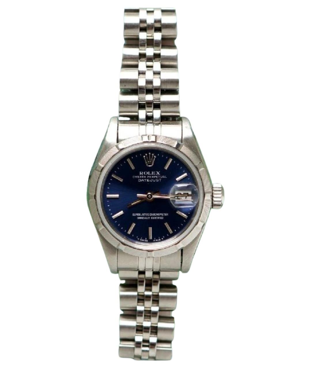 ROLEX Темно-синие металлические часы, фото 1