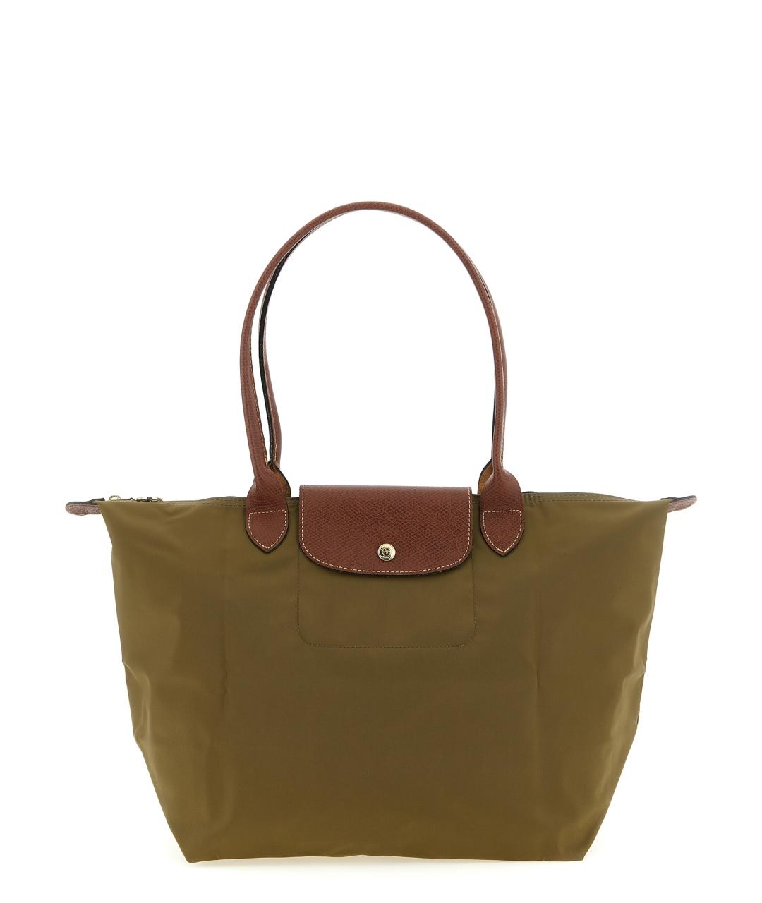 LONGCHAMP Зеленая нейлоновая сумка тоут, фото 1