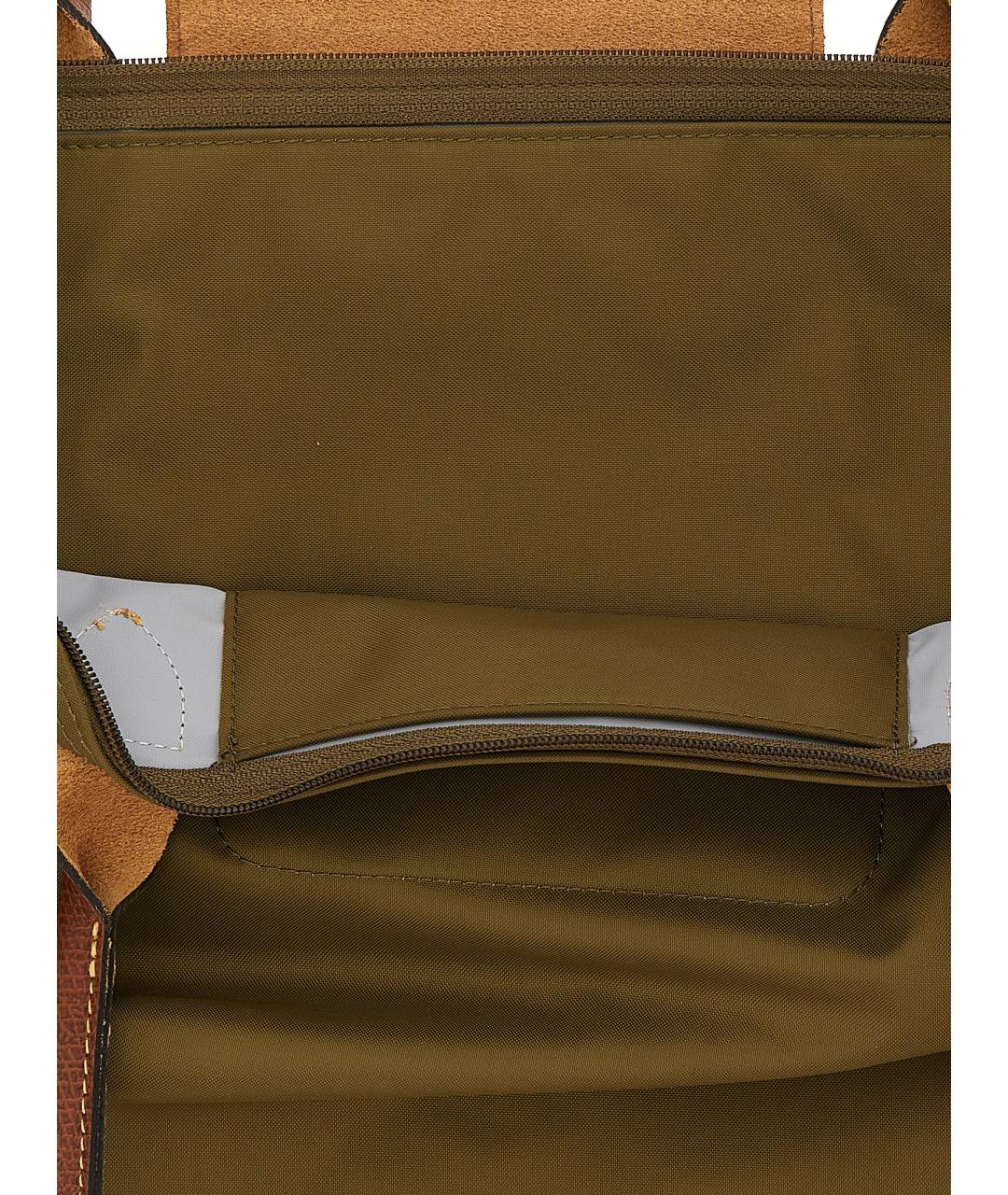 LONGCHAMP Зеленая нейлоновая сумка тоут, фото 4