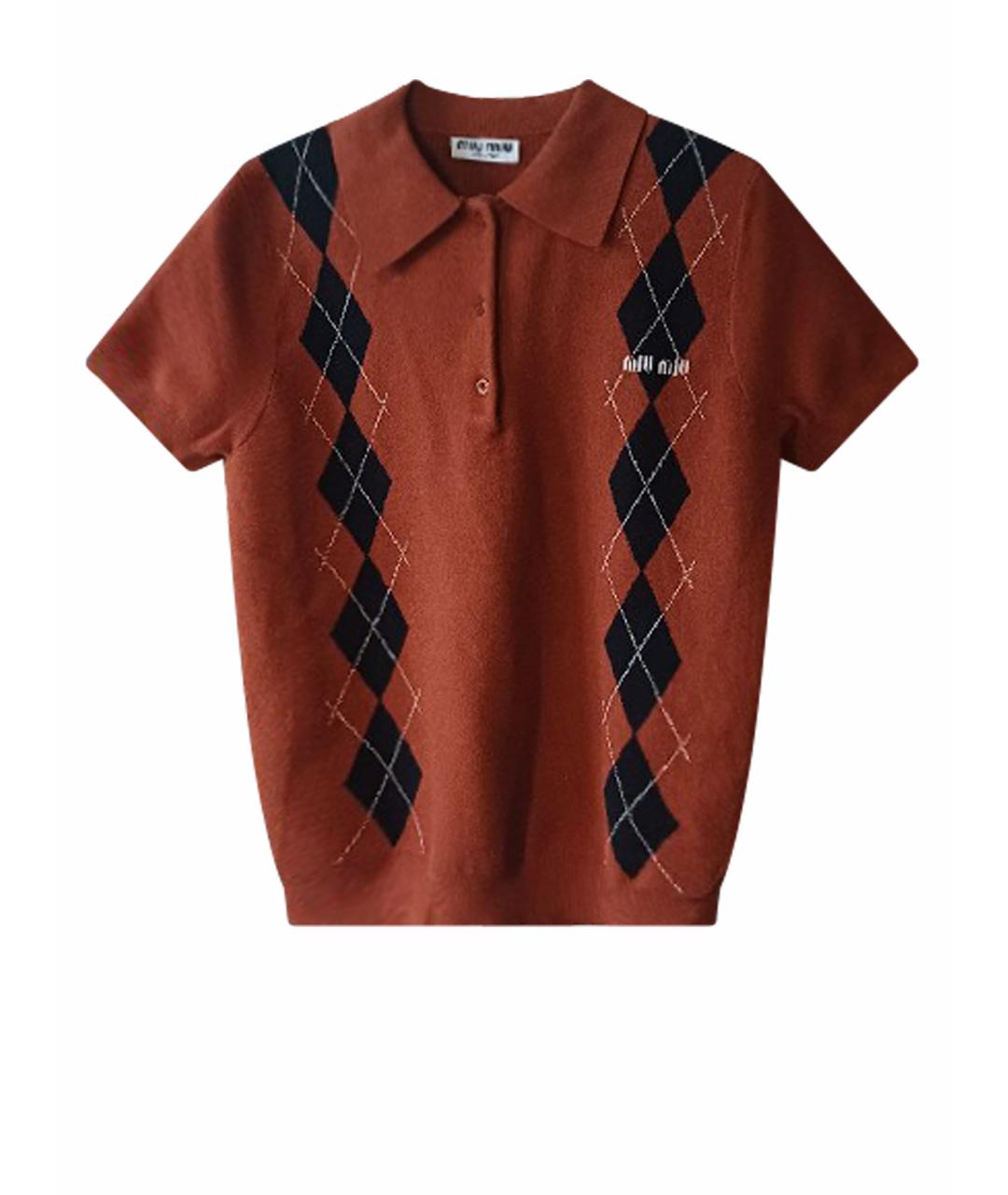 MIU MIU Коричневый шерстяной джемпер / свитер, фото 1