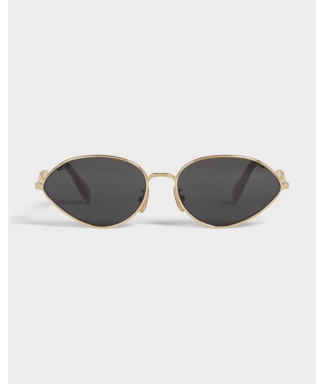 CELINE Антрацитовые металлические солнцезащитные очки, фото 4