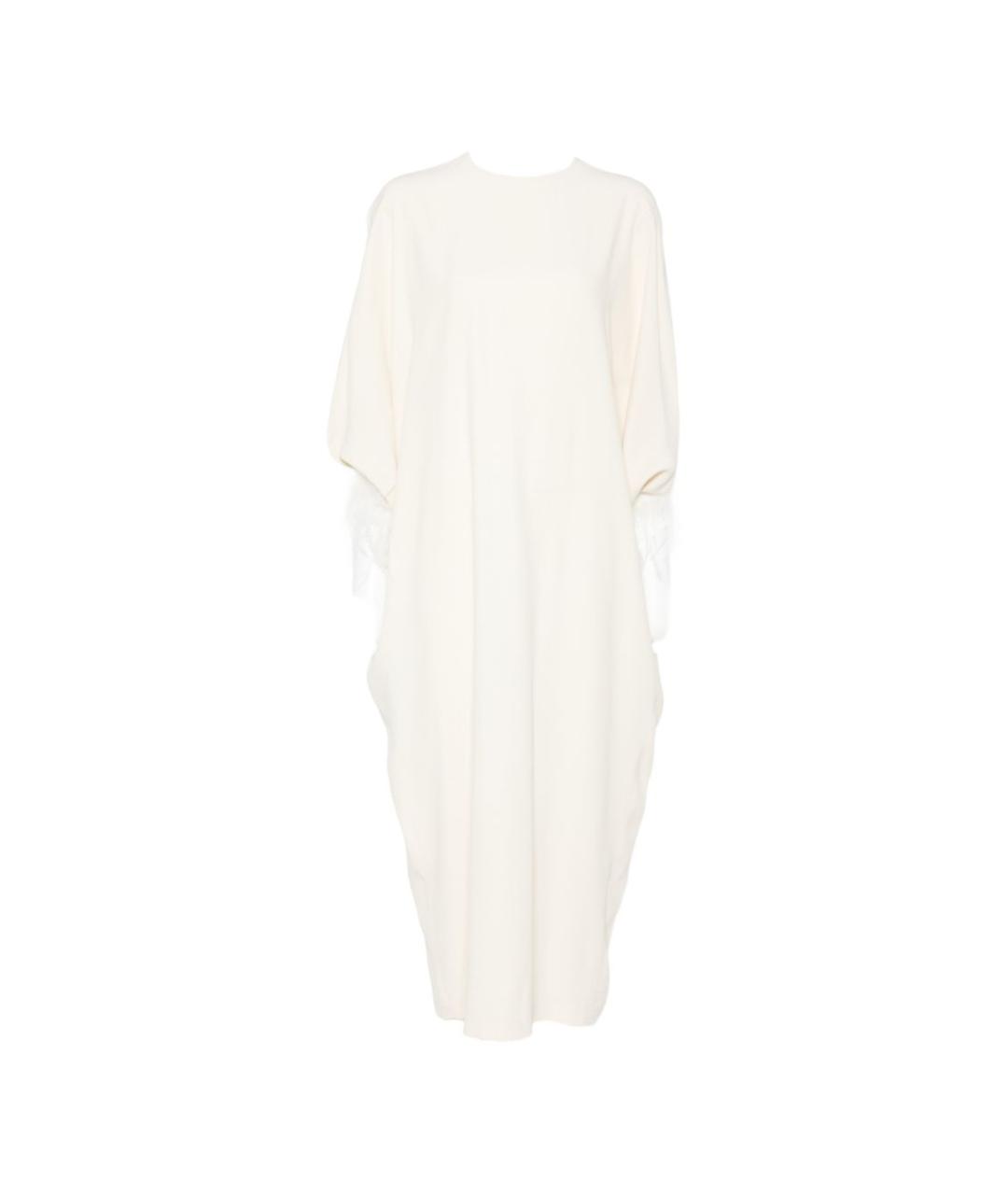 ALBERTA FERRETTI Бежевое вискозное платье, фото 6