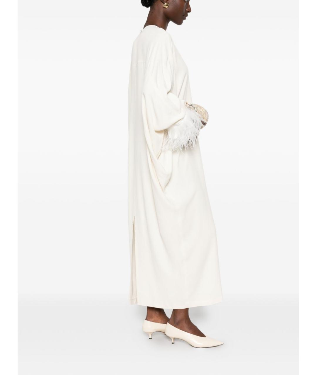 ALBERTA FERRETTI Бежевое вискозное платье, фото 3