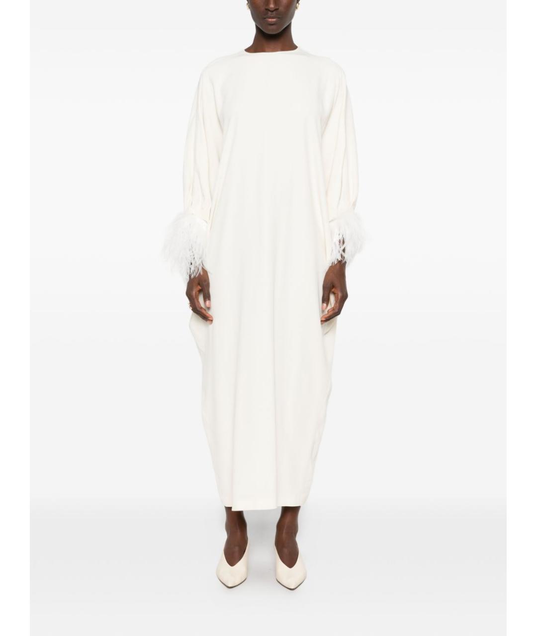 ALBERTA FERRETTI Бежевое вискозное платье, фото 4