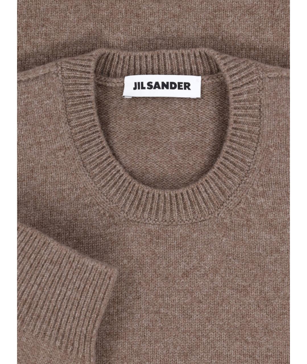 JIL SANDER Коричневый шерстяной джемпер / свитер, фото 3