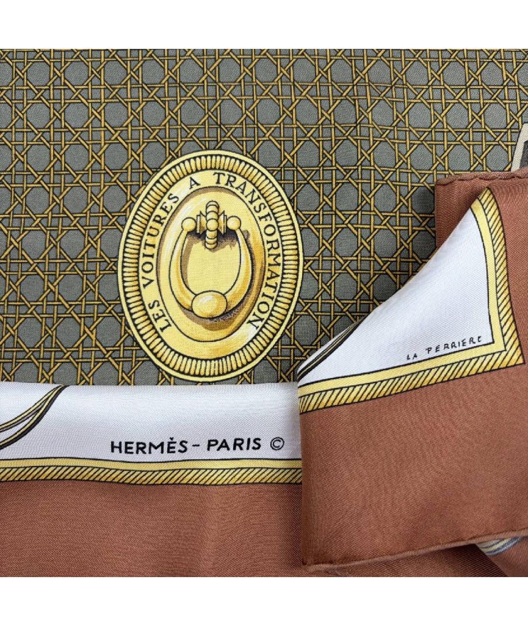 HERMES Мульти шелковый платок, фото 2