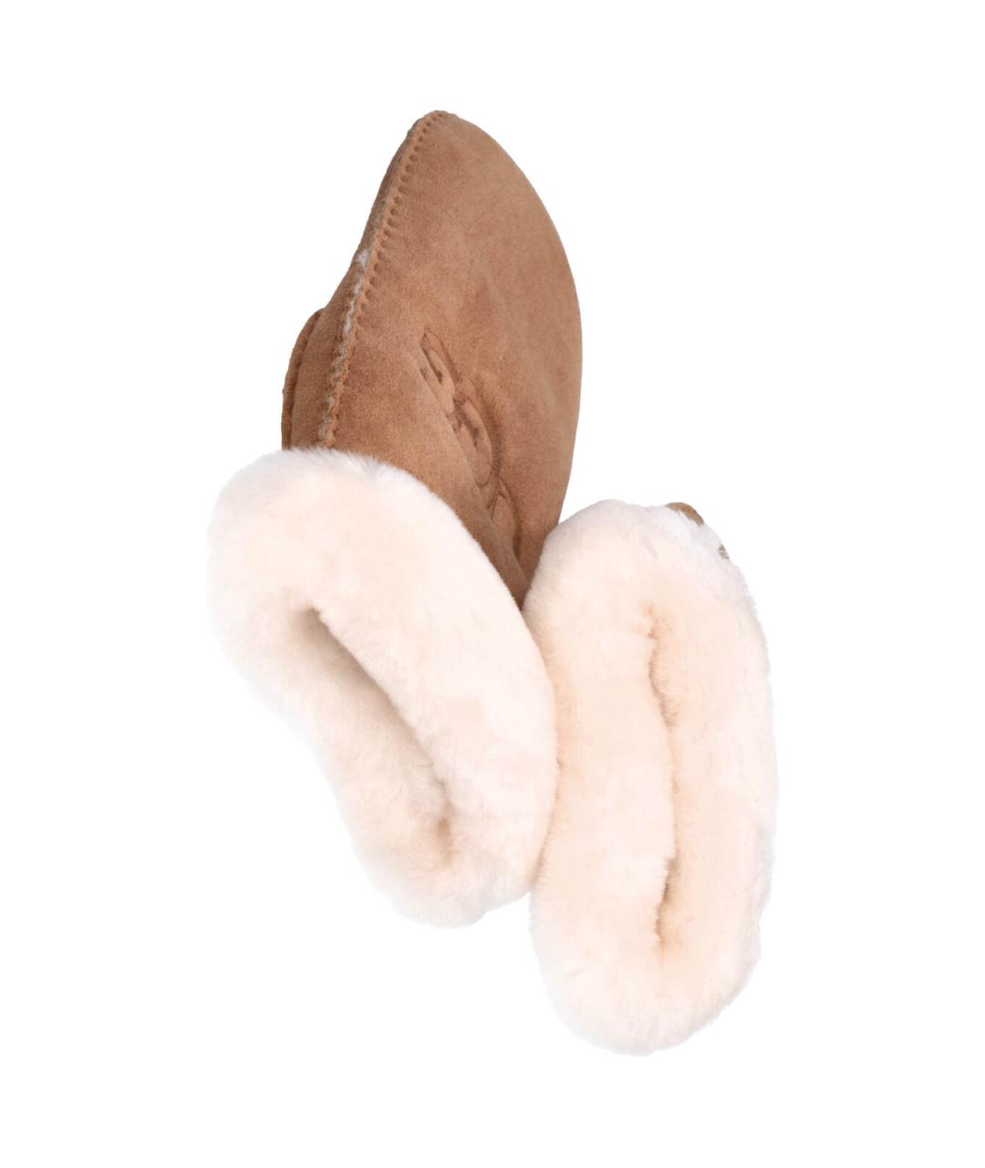 UGG Бежевые кожаные варежки, фото 3