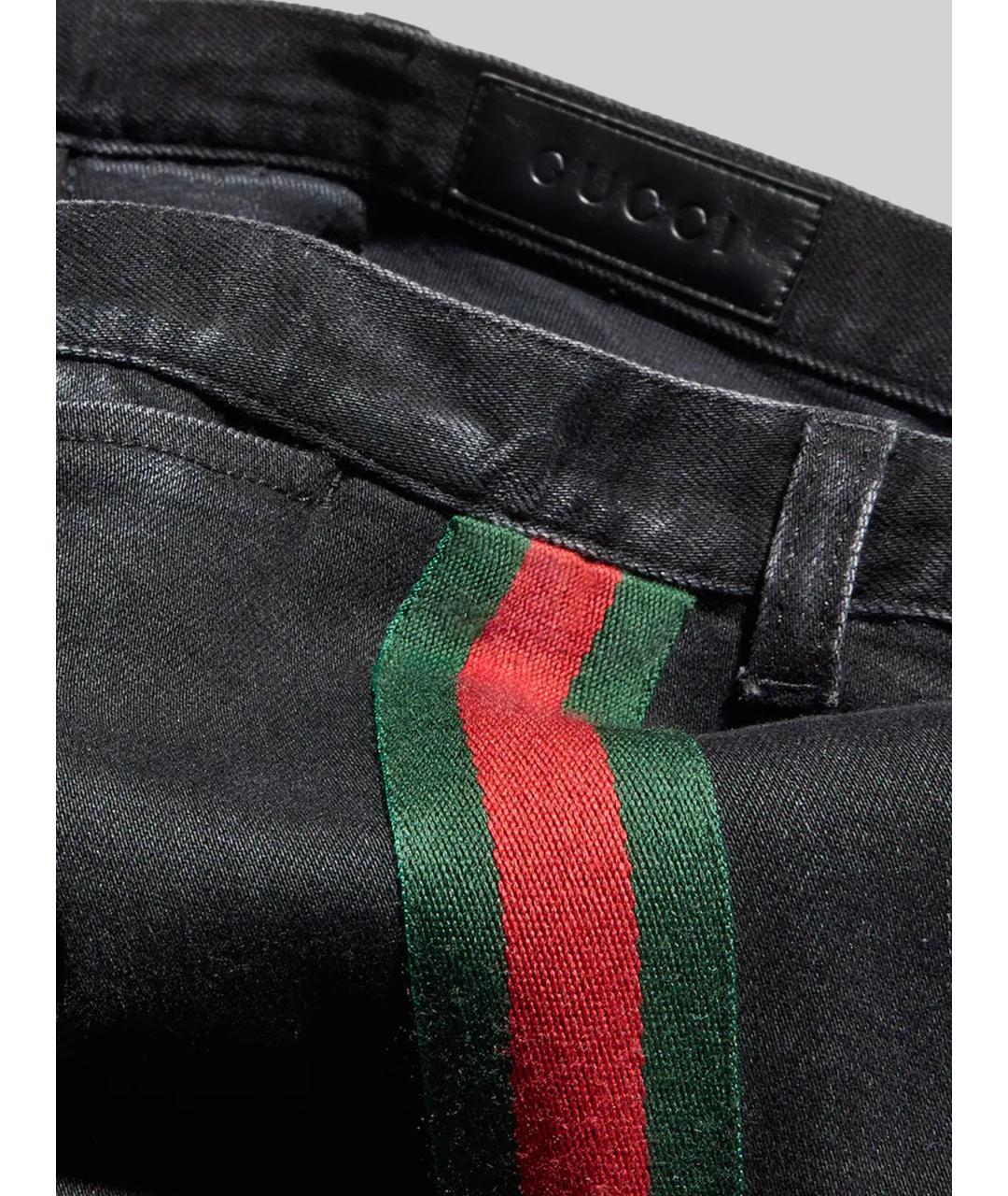 GUCCI Черные хлопковые прямые джинсы, фото 4