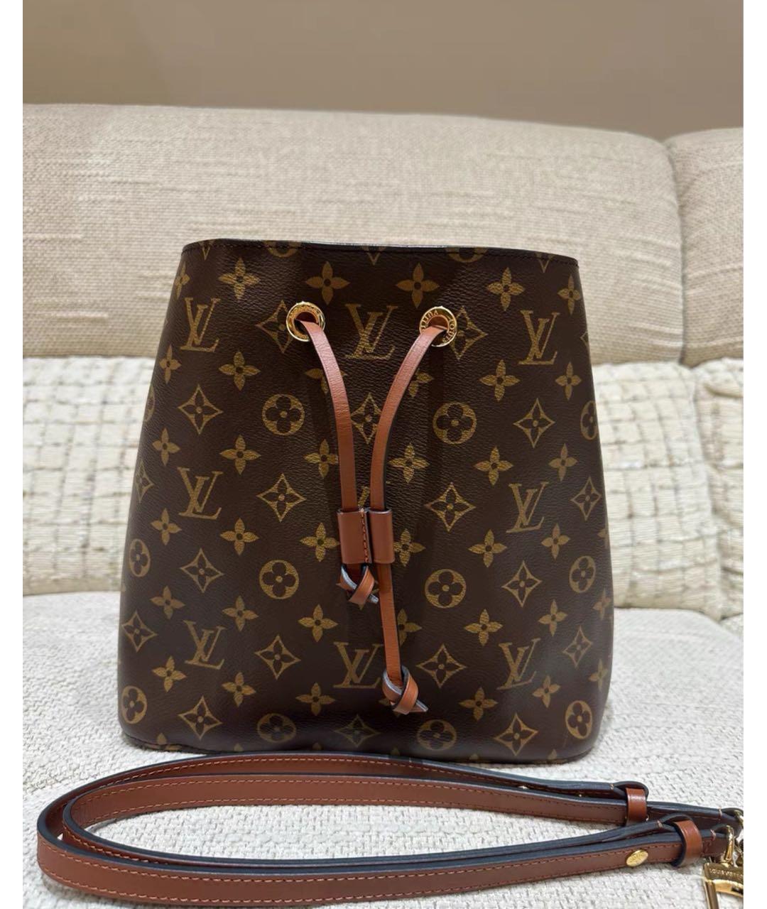 LOUIS VUITTON Коричневая сумка через плечо из канвы, фото 7
