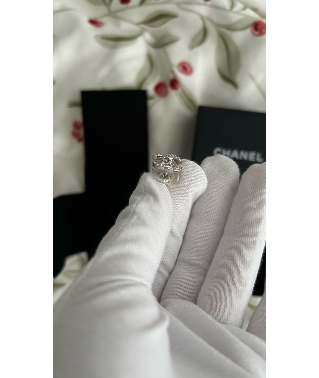 CHANEL Серебряные серьги из белого золота, фото 2